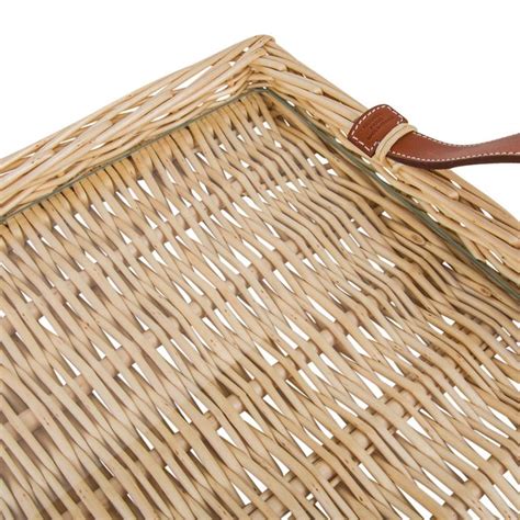 hermes tray|hermes wicker tray for sale.